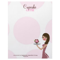 311-Candie the Cupcake Cutie Brunette Customized Letterhead