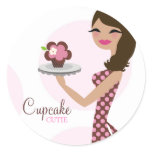 311-Candie the Cupcake Cutie Brunette Sticker