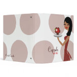 311-Candie the Cupcake Cutie Ethnic Red Brown Vinyl Binder
