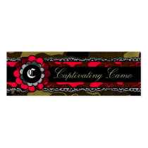 311 Captivating Camo Racy Red Business Card