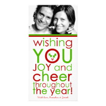 311-Cheer All Year! (with holly) Photo Greeting Card
