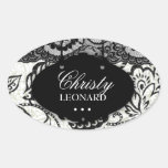 311-Chic & Lacy | Black White Original Oval Stickers