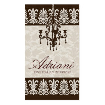 311-CHOCOLATE CREAM CHANDELIER  DAMASK