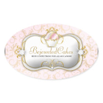 311-Ciao Bella Bejeweled Cakes | Pink Background Stickers