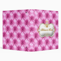 311 Ciao Bella Bliss Pink Tuft Vinyl Binder