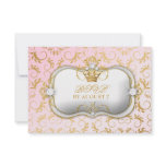 311 Ciao Bella Golden Divine Pink Baby Shower Personalized Invitation