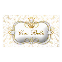 311 Ciao Bella Golden White Divine Business Cards