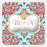 311 Ciao Bella & Lovey Dovey Damask Red Turquiose Stickers