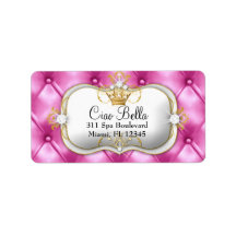 311 Ciao Bella Pink Tuft Personalized Address Label