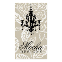 311-CREAMY MOCHA VINTAGE DAMASK BUSINESS CARD TEMPLATES