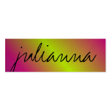 311-Custom Name Business Card Rose Stem