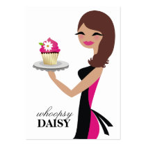 311-Daisy the Cupcake Cutie Brunette Business Card Templates