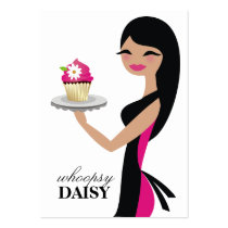 311-Daisy the Cupcake Cutie Long Straigh Black Hai Business Cards