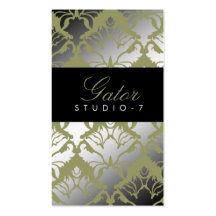 311-Damask Shimmer Alligator Business Card Templates