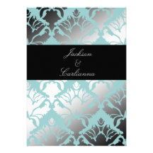 311-Damask Shimmer Mint Invite