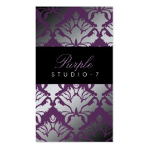 311-Damask Shimmer Purple Passion Business Card