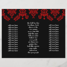 311 Dashing Damask Black Red Brochure Full Color Flyer