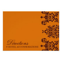 311 Dashing Damask | Fresh Orange RSVP Personalized Invite