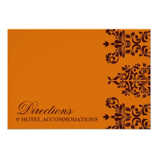 311 Dashing Damask | Fresh Orange RSVP Personalized Invite