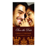 311 Dashing Damask | Fresh Orange Save the Date Custom Photo Card