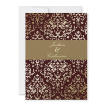 311-Dazzling Damask Gold Ivory Chocolate