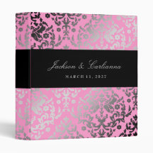 311-Dazzling Damask Pink Flamingo Binder