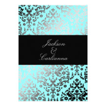 311-Dazzling Damask Turquoise Invite