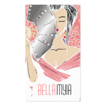 311-Diamond Geisha | Peach Business Cards