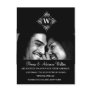 311-DIAMOND MONOGRAM WEDDING ANNOUNCEMENT POST CARD