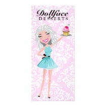311 Dollface Desserts Ivorie Pink Damask Menu