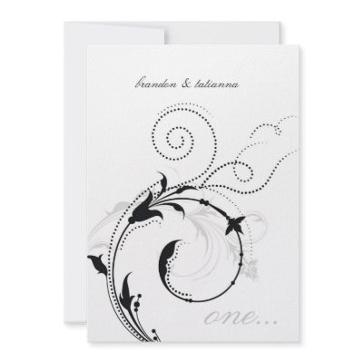 311-Dotted Desire |  Black and White Personalized Announcement by Jill311