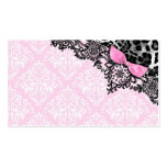 311 Dream in Leopard & Lace Girly Pink Name Card