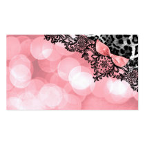 311 Dream in Leopard & Lace Sweet Pink Name Card Business Card
