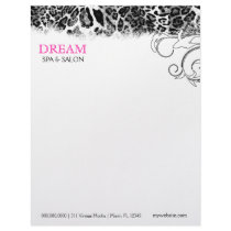 311 DreamPink Leopard Letterhead Design