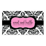 311-Event & Bustle | White Damask Business Card Templates