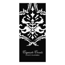311-Exquisite Black Damask Rack Card