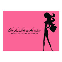311 Fashionista Silhouette Pink Chubby Card