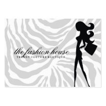 311-Fashionista Silhouette Zebra Chubby Card