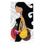 311-Fashionista Zebra | Multiple Purses Business Card Templates