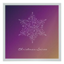 311-Floral Snowflake Aloha Fade Metallic Personalized Invite