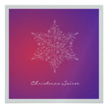 311-Floral Snowflake Purple Radiance Metallic Personalized Invitations