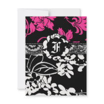 311-FLOWER FLAUNT PINK INVITATION