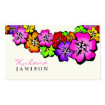311-Flower Shower Lei | Cream Business Cards