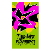 311-FUNKY VERT de la FLEUR | Cartes De Visite Personnelles