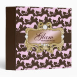 311 Glamourous Cowgirl Binder Horse Print