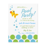 311-GOLD FINZ POOL PARTY INVITATION postcards