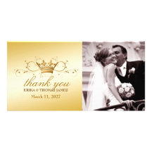 311-Golden Divine Crown |  Thank You Photo Photo Greeting Card