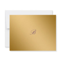 311-Golden diVine Eggplant Purple RSVP card Custom Invitation