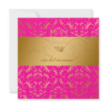 311-Golden diVine Passion Pink Baby Shower Announcement