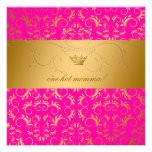 311-Golden diVine Passion Pink Baby Shower Announcement